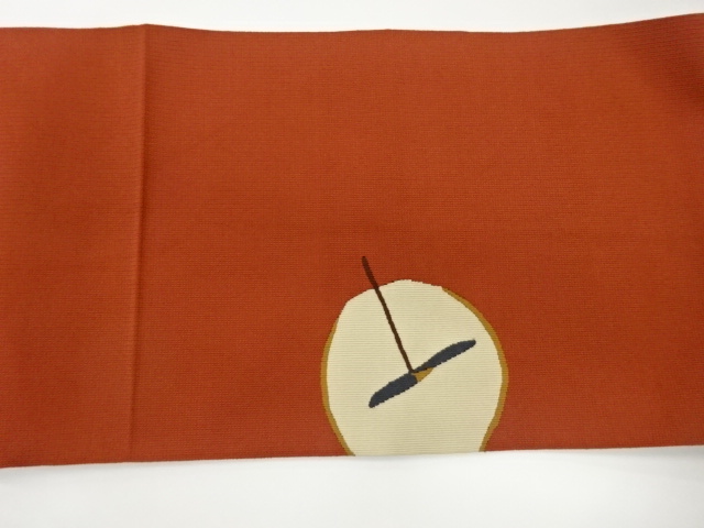  丸に蜻蛉模様織出し名古屋帯